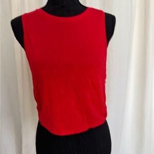 CRZ YOGA Red Crewneck Sleeveless Tank